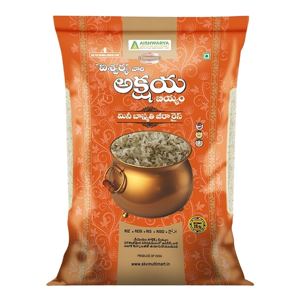 Aishwarya  AKSHAYA MINI BASMATI JEERA RICE  - 26 Kgs