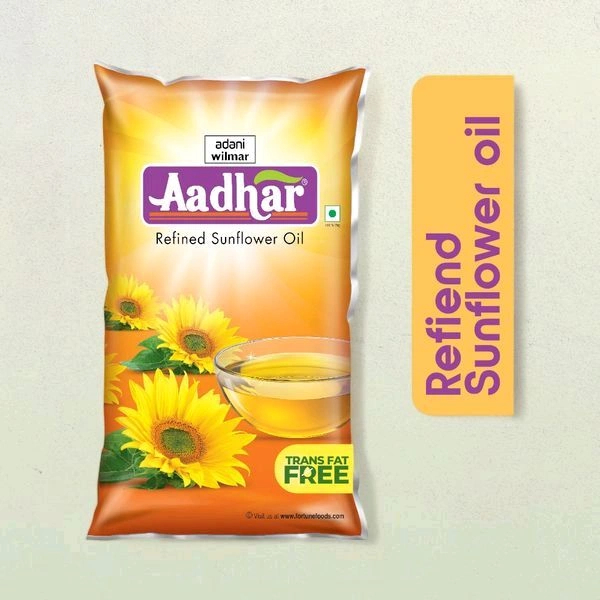 Aadhar Refined Sunflower Oil, 1L - 1 L
