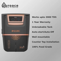 AQUA Zuric RO Water Purifier With Alkaline, Copper, Ro, Tds, Wall or Countertop Installation, 12L Storage White Home and Kitchen Use - Black