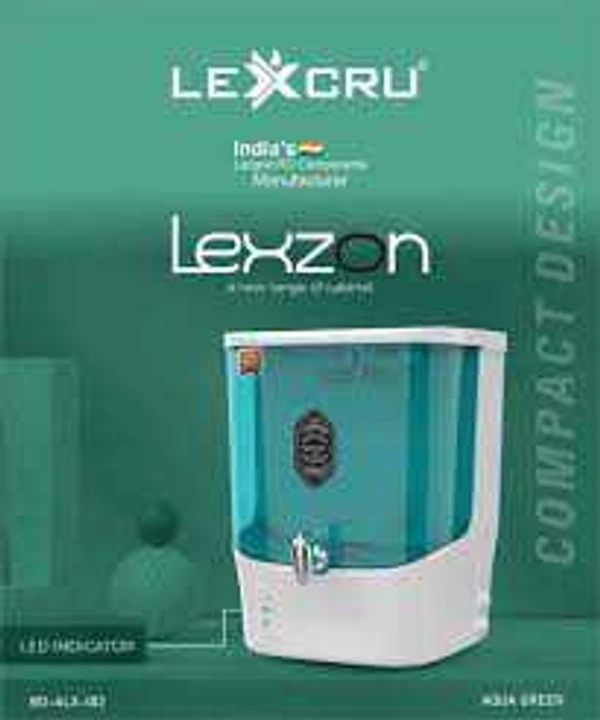 Lexzon RO Water purifiers With Alkaline + Ro + Tds Fully automatic LED indicator Capacity 15 Ltr - Aqua Grey