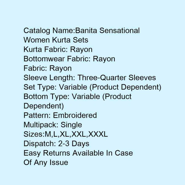 Banita Sensational Women Kurta  - M