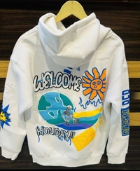 H & M H&M Branded Hoodie 280-300 GSM with Fleece - White, M