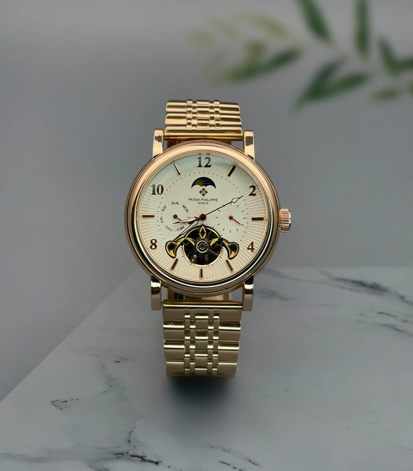 Patek philippe automatic watch with open back machine hot selling model