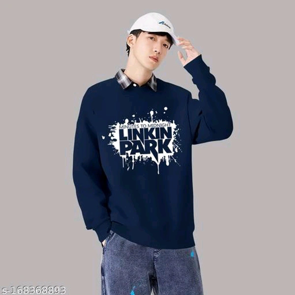 Versatile Men's T-shirt Sweatshirt | Premium Comfort & Style | Trendy Design" - Navy Blue, S