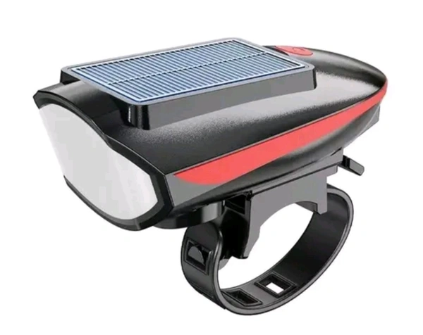 HAPPYRIDER Solar and USB Rechargeable LED Cycle Light... - Black, Free Size
