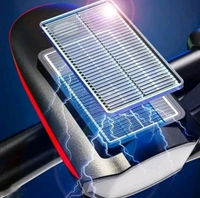 HAPPYRIDER Solar and USB Rechargeable LED Cycle Light... - Black, Free Size