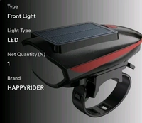 HAPPYRIDER Solar and USB Rechargeable LED Cycle Light... - Black, Free Size