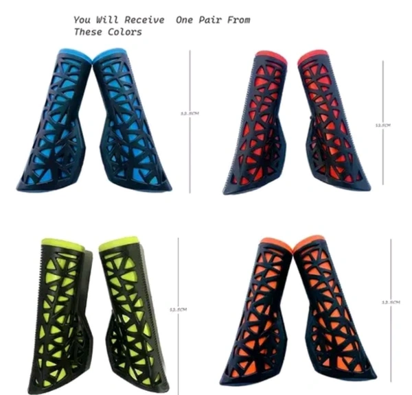 Cycle Handle Grip 12.5cm Length Dual Soft Rubber Non Toxic Anti-... - MultiColor, Free Size