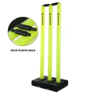 Cricket Wicket Stumps Set Plastic - Electric Lime, Free Size