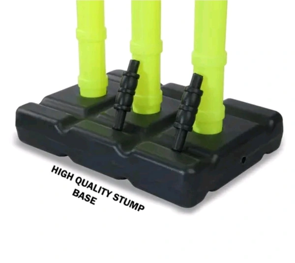 Cricket Wicket Stumps Set Plastic - Electric Lime, Free Size