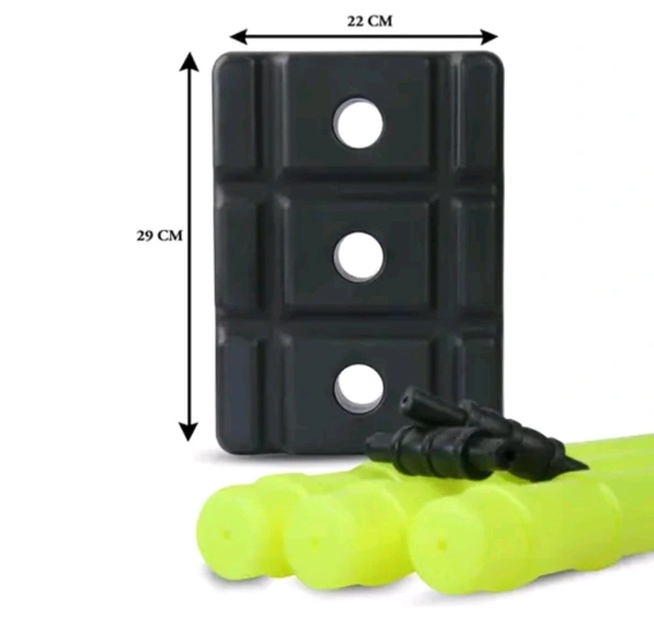 Cricket Wicket Stumps Set Plastic - Electric Lime, Free Size