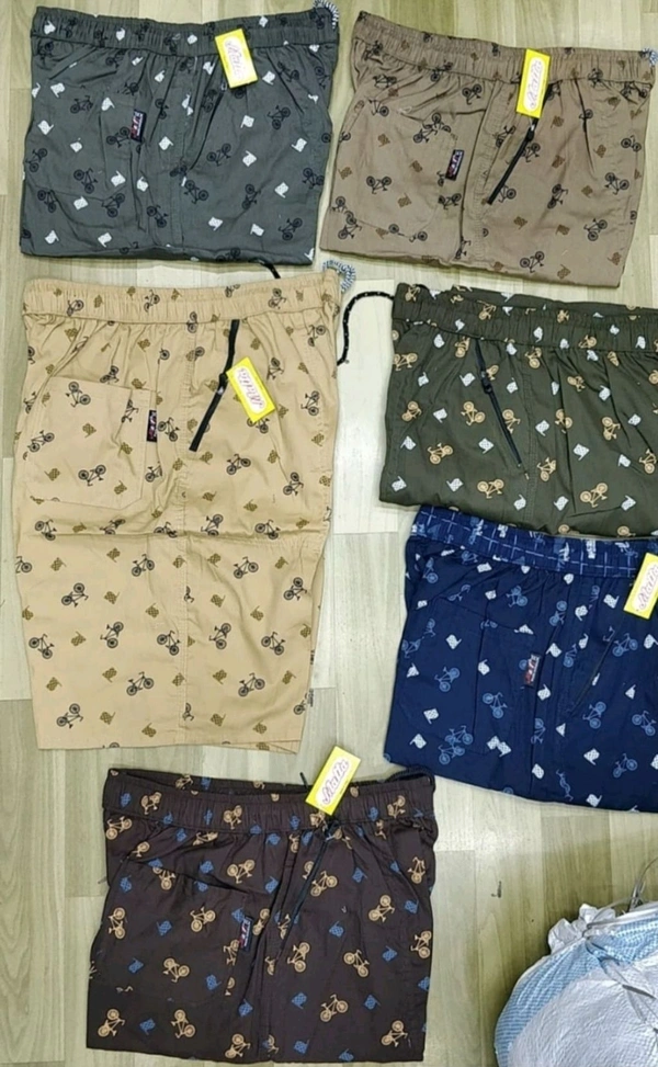 PURE COTTON 3 PKT PRINTSHORTS - xl