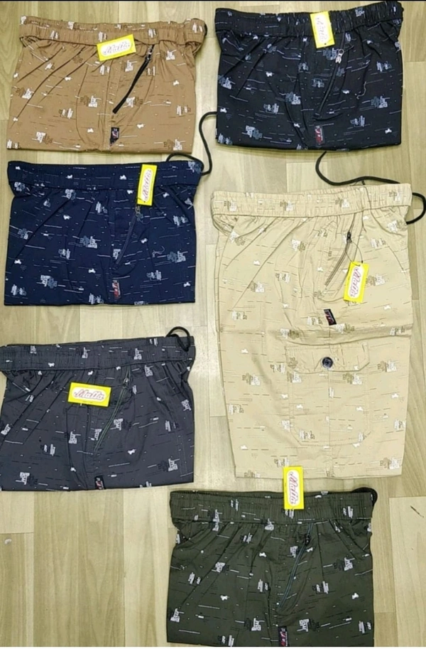 4 PKT PRINTED COTTON SHORTS - xl