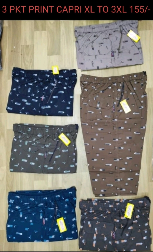 3 PKT UNWASH PRINT CAPRI - 4xl