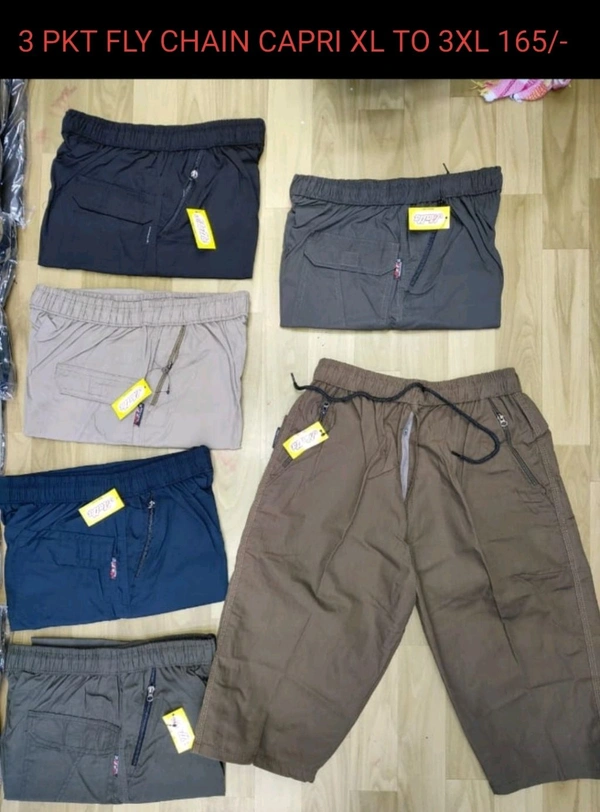 3 PKT CENTRE ZIP CAPRI PLAIN - xl