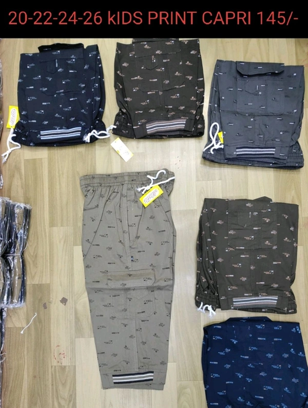 kids printed unwash capri 20 22 24 26 - 20 22 24 26