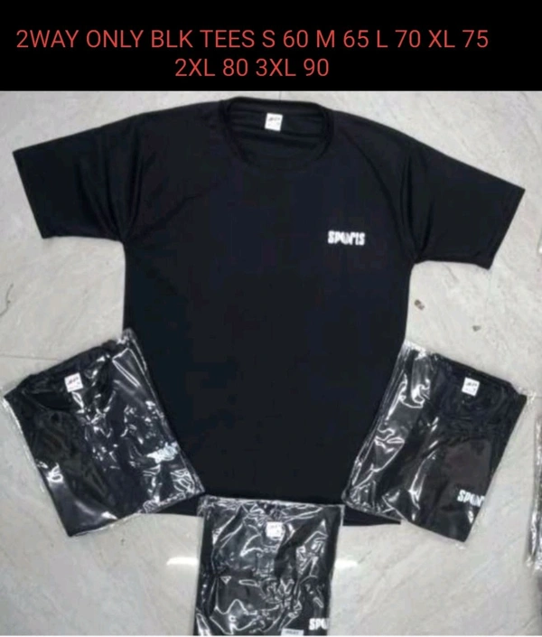 BLK BLK TSHIRT ONLY  - l