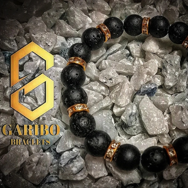 Premium Lava Black Bracelet || Bracelet For Mens