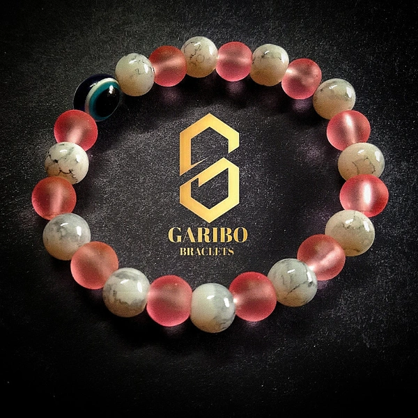 Evil Eye With Pink & White Combination|| Brecelets For Womens