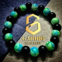 Sea Green & Matte Black Bracelet || Unisex Bracelet 