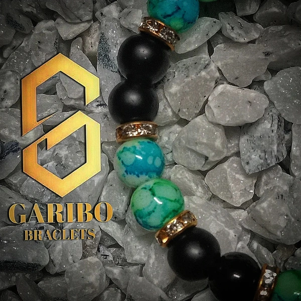 Royal Seagreen & Black Bracelet || Unisex Bracelet 