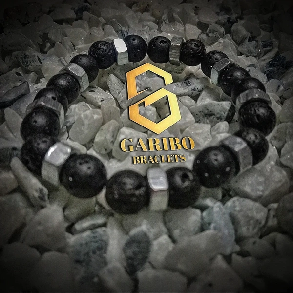 Premium Lava Weighted Black Bracelet || Bracelet For Mens