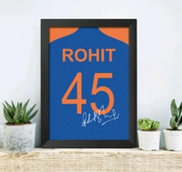Rohit Sharma T20 Worldcup Jersey Poster Framed Painting
