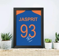 Jasprit Bumrah T20 Worldcup Jersey Poster Framed Painting