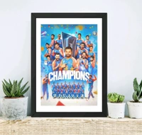 Champions Indian Cricket Team Poster Photo Frame