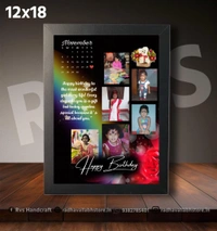 Customized Collage Photo Frame || 12x18Inch Size | Glossy Black Frame | Personalized Gift for Birthday, Anniversary & Home Decor