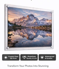 Premium Acrylic Wall Photo Frame | HD Custom Photo Print | Waterproof & Durable | Wall Mount Standoff Frame | Perfect Gift for Loved Ones A4 Size