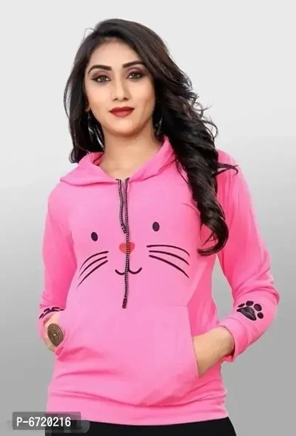 Winter Special Cat Printed Hoody For Women - S M L XL XXL