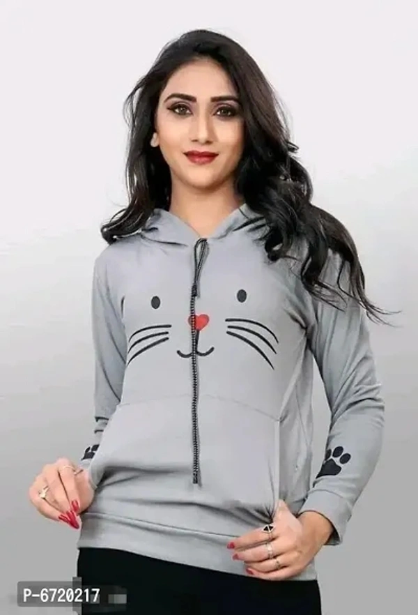 Winter Special Cat Printed Hoody For Women - S M L XL XXL