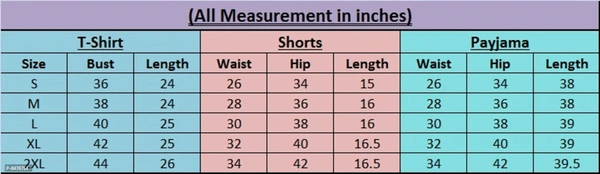 Nightsuits For Women Stylish Blue Polycotton Printed Lounge Top with Shorts And Bottom Set For Women - Cyan Aqua