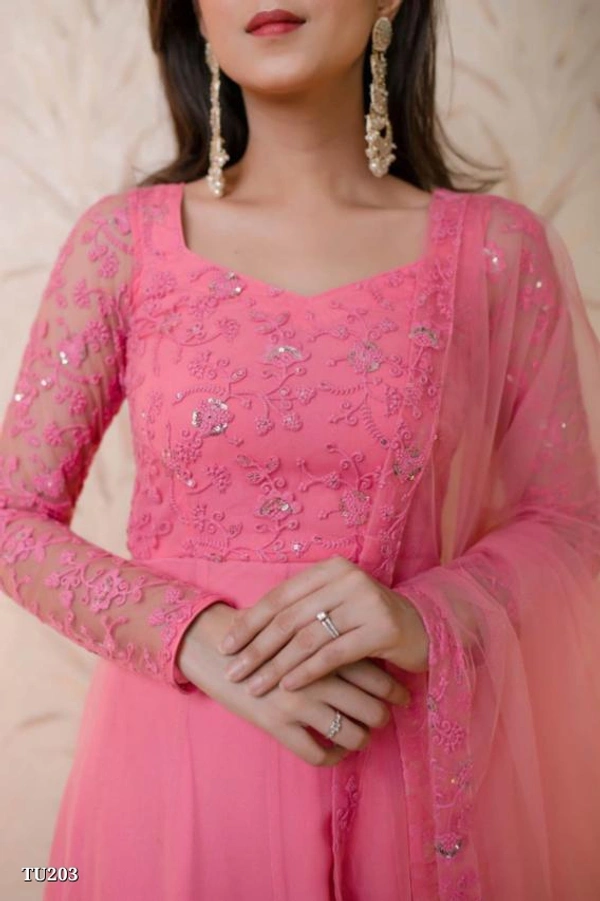 Anarkali With Dupapata - L