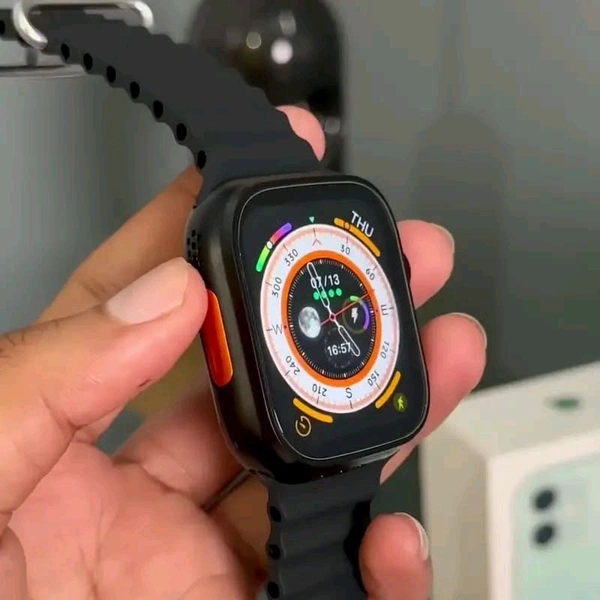 DESI GADGET HUB Ultas8 Smart Watch With Sim Card Slot - Your Ultimate Companion for Connectivity and Convenience" - Web Orange