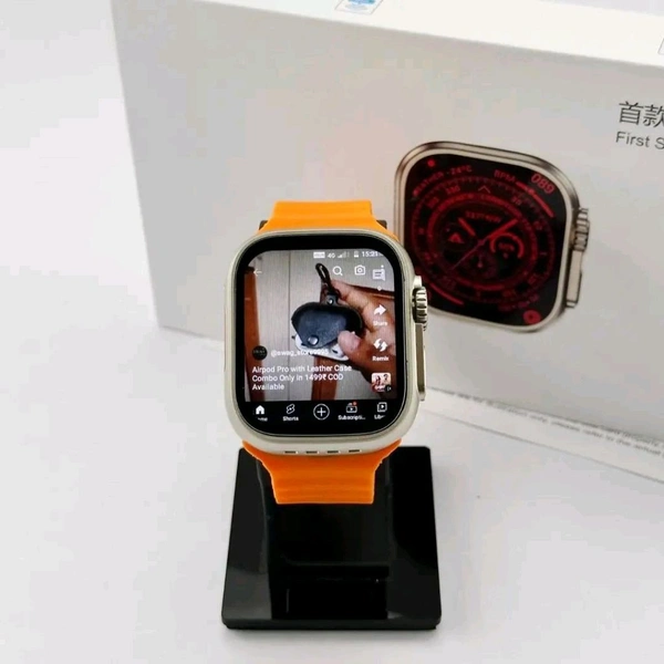 DESI GADGET HUB Ultas8 Smart Watch With Sim Card Slot - Your Ultimate Companion for Connectivity and Convenience" - Black