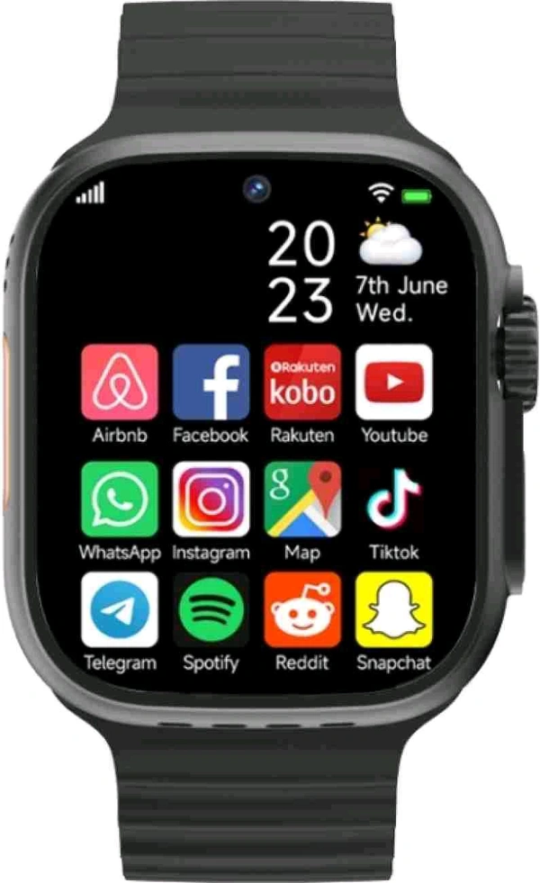 DESI GADGET HUB Ultas8 Smart Watch With Sim Card Slot - Your Ultimate Companion for Connectivity and Convenience" - Web Orange