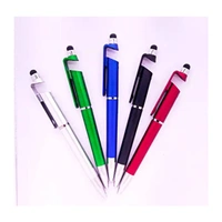 3 in 1 Ballpoint Function Stylus Pen with Mobile Stand Holder, Writing Pen,Screen Wipe for All Android Touchscreen Mobile Phones and Tablets (Multi-Color)