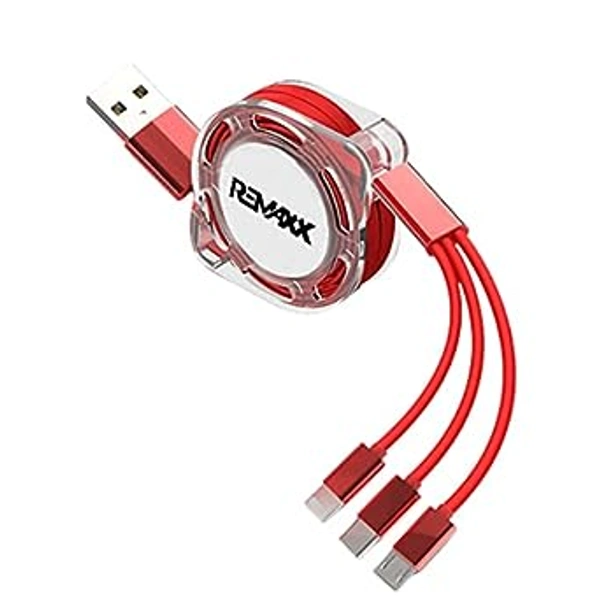 3 in 1 Magnetic Metal USB Charging Cable Micro USB Type C, B and Iphone (with LED Lighting)