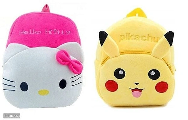 Classy Cartoon Printed Kids School Bags, Pack Of 2