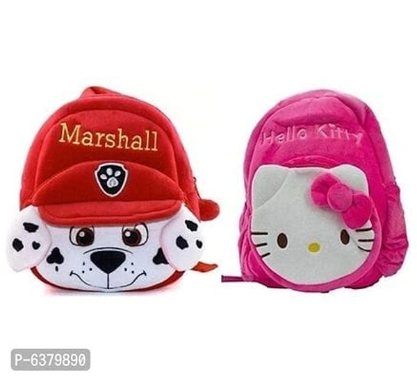 Classy Cartoon Printed Kids School Bags, Pack Of 2