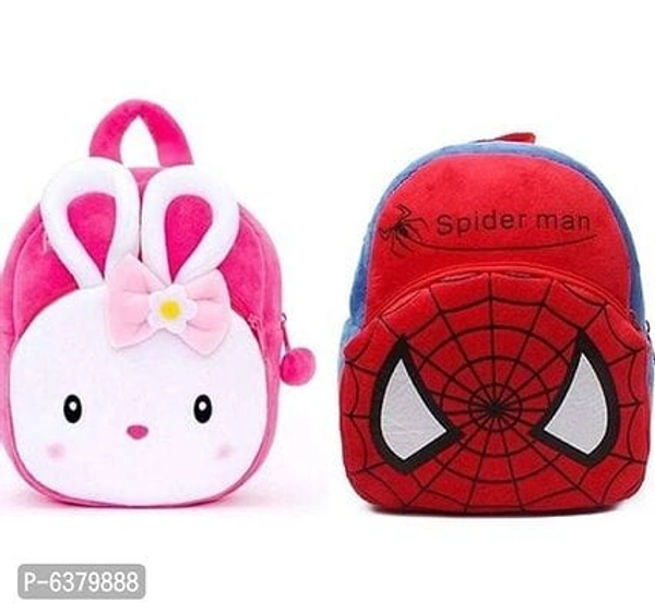 Classy Cartoon Printed Kids School Bags, Pack Of 2