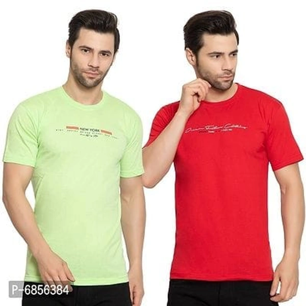 Cotton Blend Regular Fit Printed Half Sleeves Mens T-Shirt Pack Of 7 - XXL