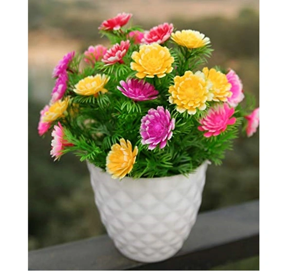 DVMARTÂ® Artificial Plants Best Multicolor Flower with Pot