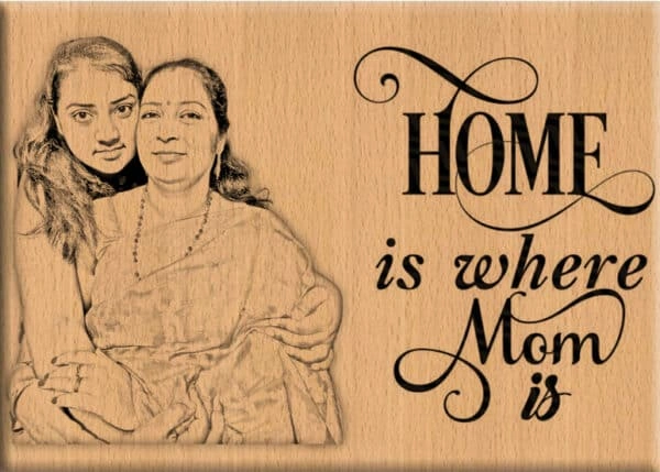 DVMARTÂ® Customized Laser Engraved Gift for Mother/Father/Brother/Sister (Beige, Wooden Plaque) - 6x4 Inch
