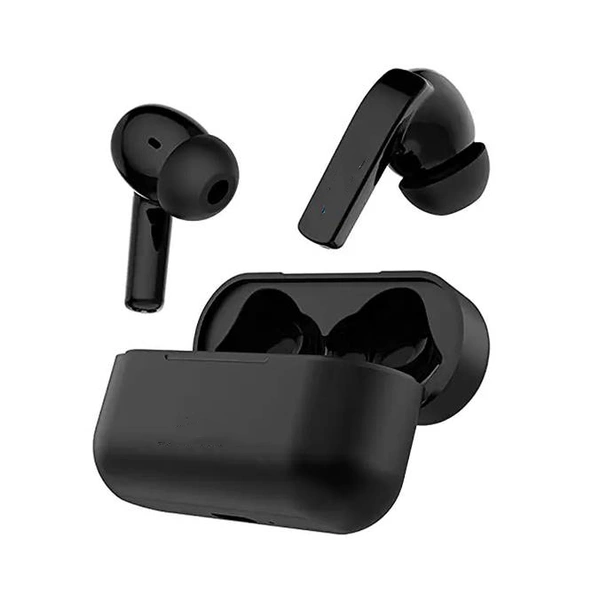 DVTECH DVMART® Earbuds with Data Cable Support And Wireless With Sound Cancelation Bluetooth Handfree device (Black True Wireless)