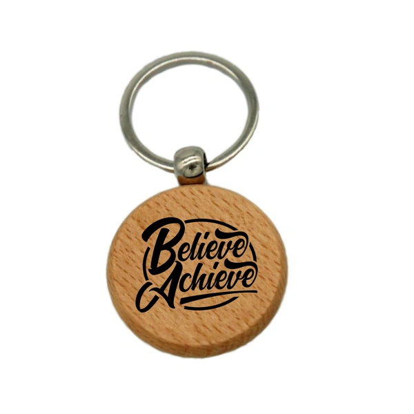 DVMARTÂ® Round Personalised Wooden Key Chain Gift For Your Loved Ones