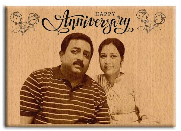 DVMARTÂ® Wedding Anniversary Personalised Wooden Photo Plaque Gift For Your Loved Ones | (6"x8") Best Gift For anniversary