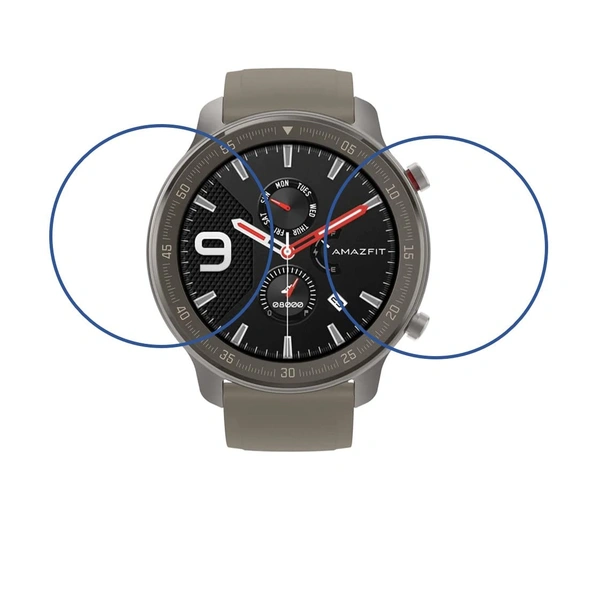 Amazfit DVTECH® Amazfit GTR Titanium Body (47mm) Screen Protector  (Pack of 02) - TPU Flexible